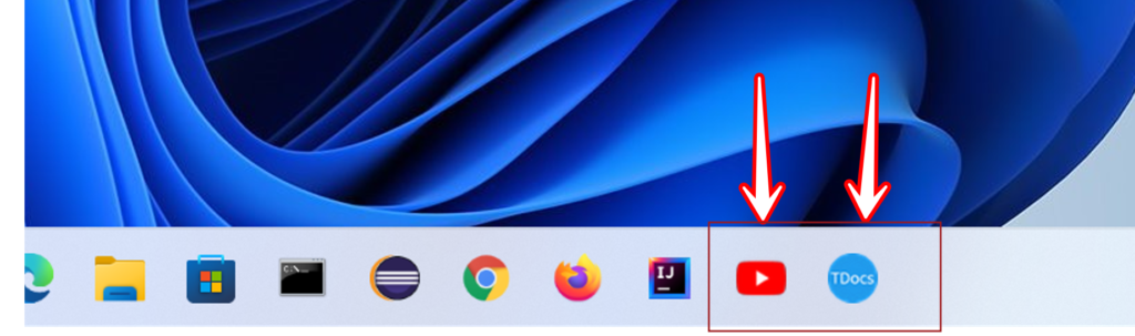 Add favourite website to task bar in Windows 11