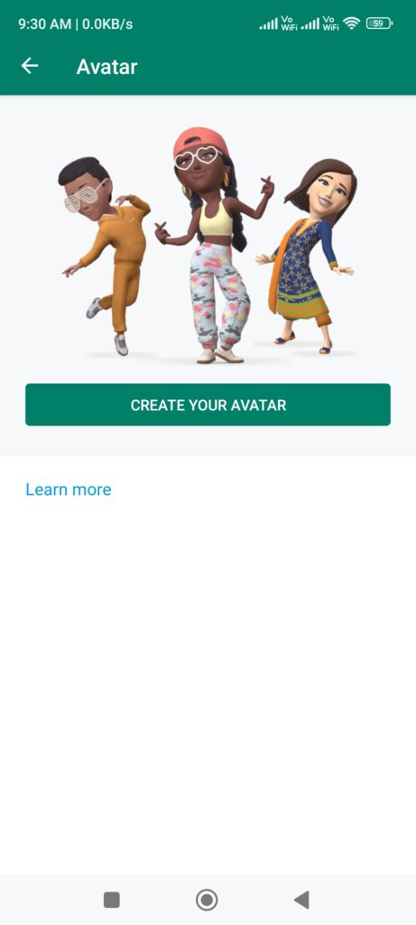 Create Avatar in Whatsapp 