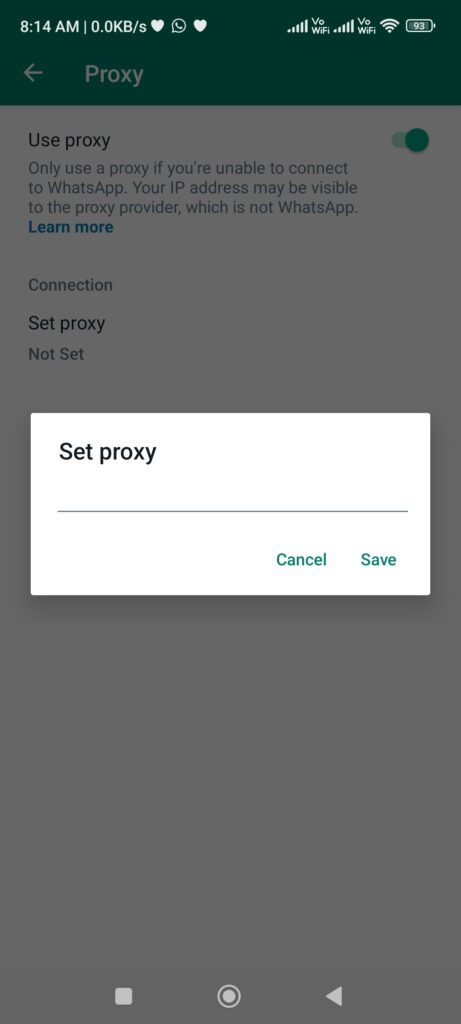 Connect Whatsapp through Proxy
