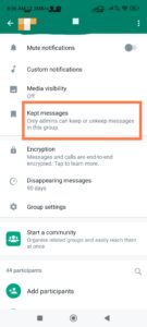 Keep messages from disappearing